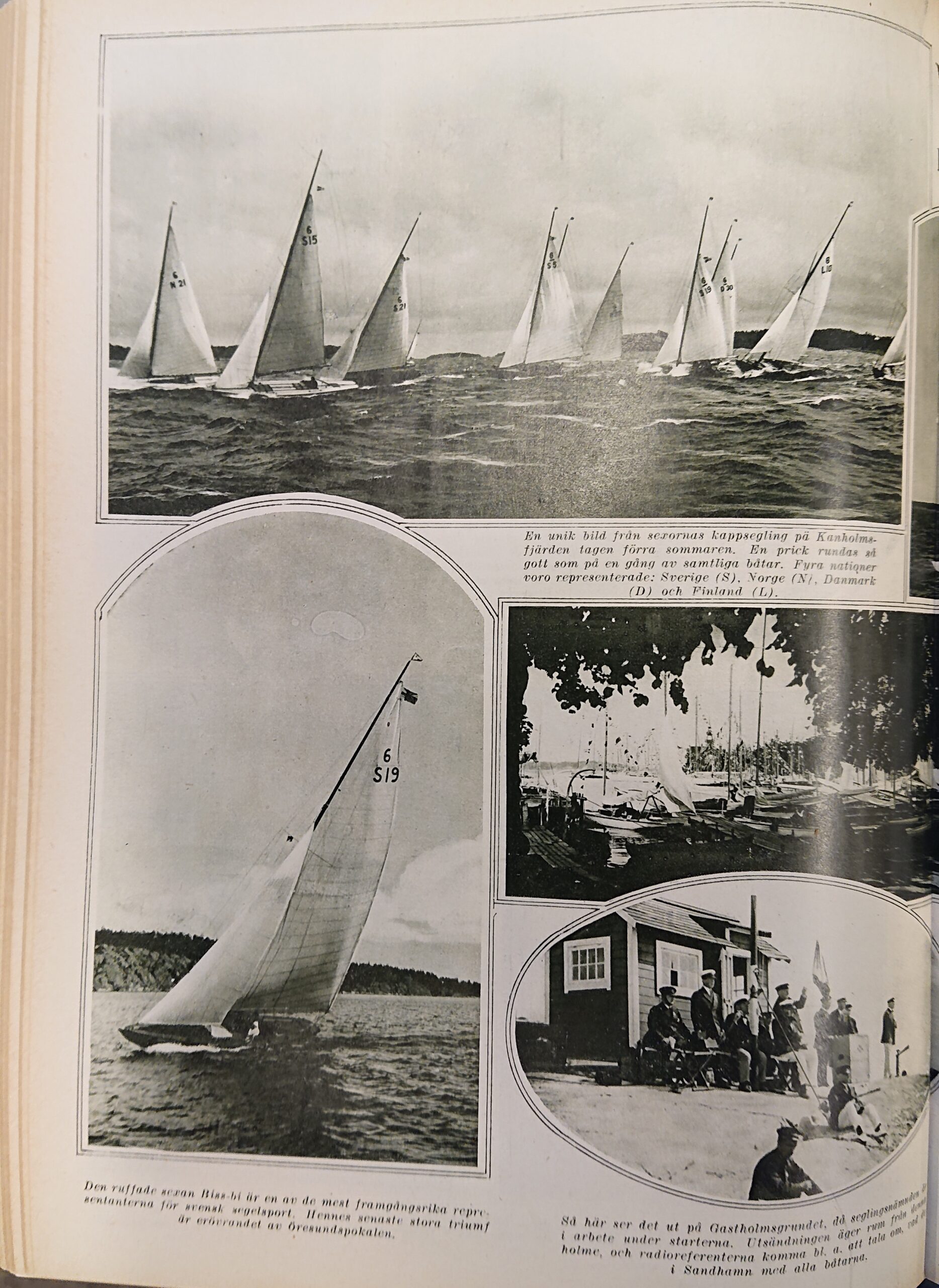 Artikel om Sandhamnsregattan i Radiolyssnaren nummer 24 från 1927.